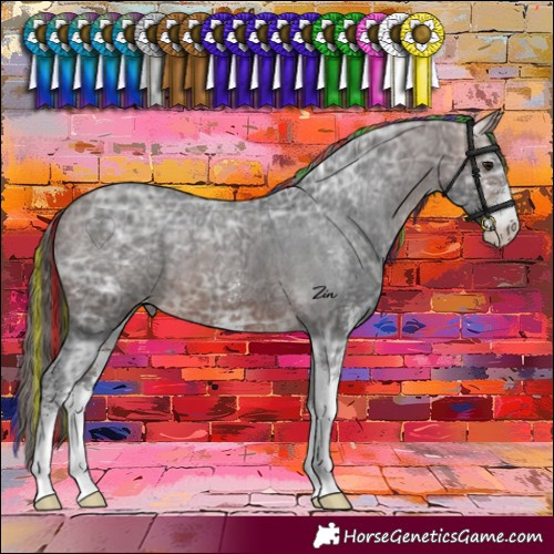 Horse Color:Painted Brown Ice Sabino Varnish 