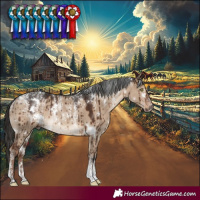 Horse Color:Powder White White Spotted Liver Red Dun Rabicano Brindle 