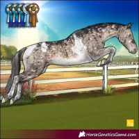 Horse Color:Brown Dun Mushroom Tobiano Snowcap Brindle 