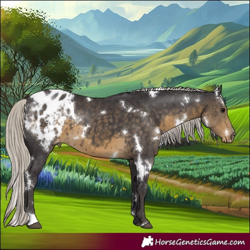 Horse Color:White Spotted Silver Smoky Black Appaloosa 