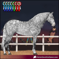 Horse Color:Silver Bay Chinchilla Tobiano Snowcap