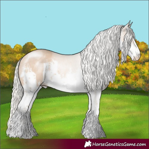 Horse Color:White Spotted Silver Smoky Creme 