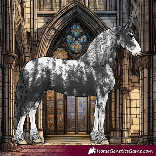 Horse Color:Powder White Black 