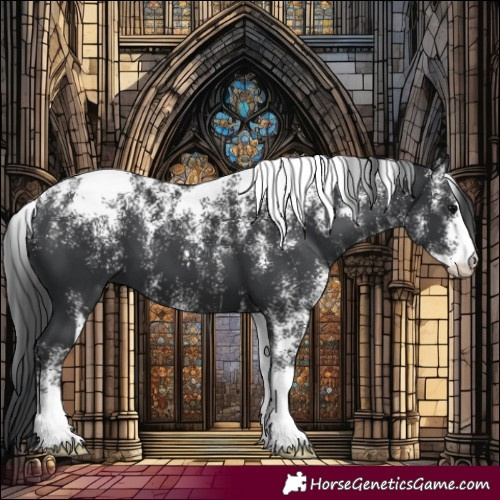 Horse Color:Powder White Black