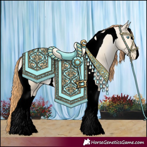 Horse Color:Void Buckskin Pearl Dun Tobiano