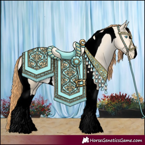 Horse Color:Void Buckskin Pearl Dun Tobiano 