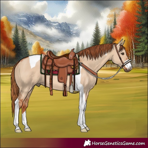 Horse Color:Red Dun Tobiano