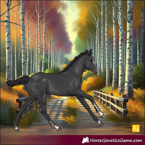 Horse Color:Black Appaloosa 