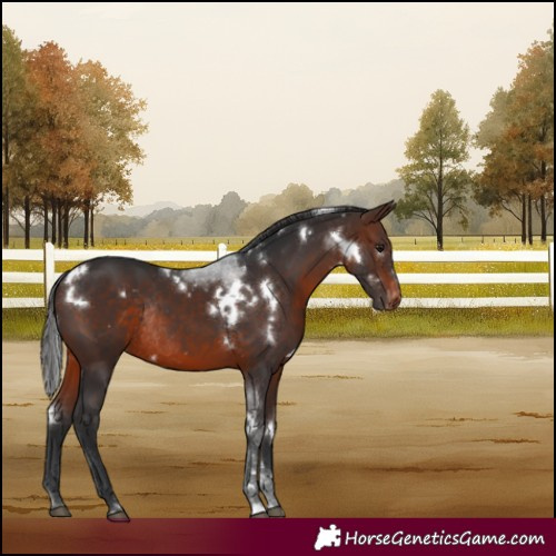 Horse Color:White Spotted Brown Varnish Rabicano
