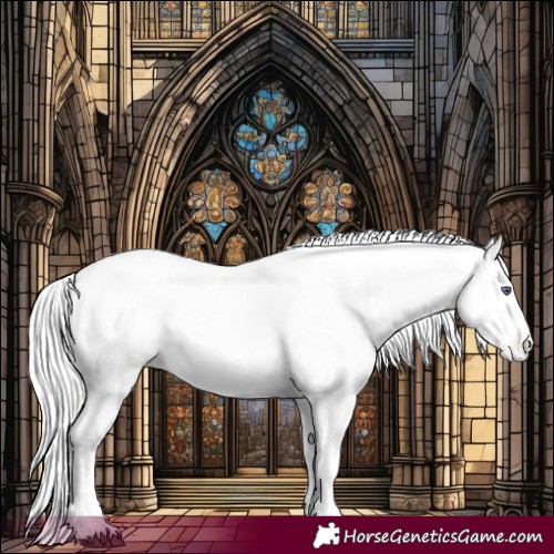 Horse Color:Chestnut Chinchilla Tobiano Snowflake Varnish