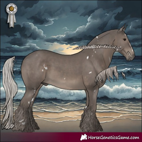 Horse Color:White Spotted Silver Black Mushroom 