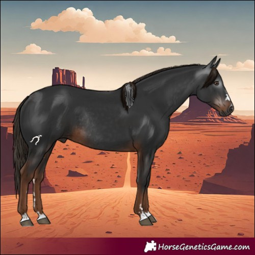 Horse Color:Gray Liver Chestnut Rabicano 
