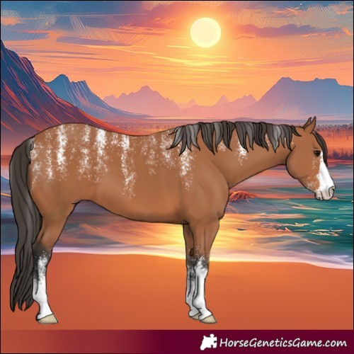 Horse Color:Powder White Bay 