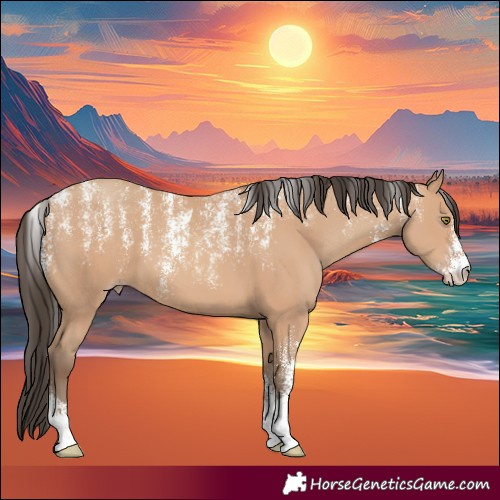 Horse Color:Powder White Amber Champagne 