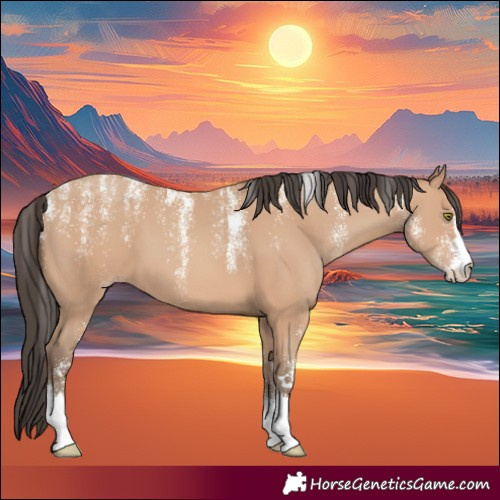 Horse Color:Powder White Amber Champagne 