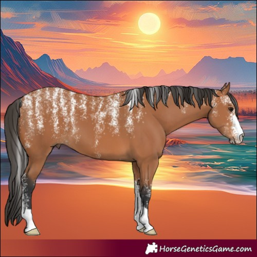 Horse Color:Powder White Bay 