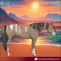 Horse Color:Powder White Classic Champagne 