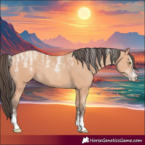 Horse Color:Powder White Amber Champagne 