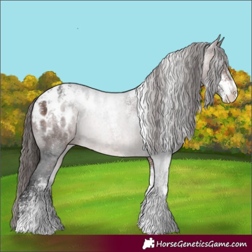 Horse Color:Powder White Brown Blanket 