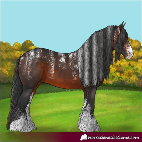 Horse Color:Powder White Brown 