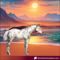 Horse Color:White Spotted Silver Buckskin Dun Splash Tobiano Frame Rabicano 