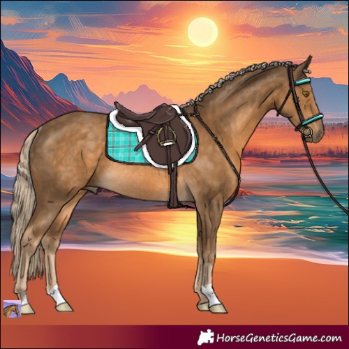 Horse Color:Chocolate Palomino Rabicano 