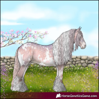 Horse Color:Watercolor White Spotted Silver Blue Onyx Ice