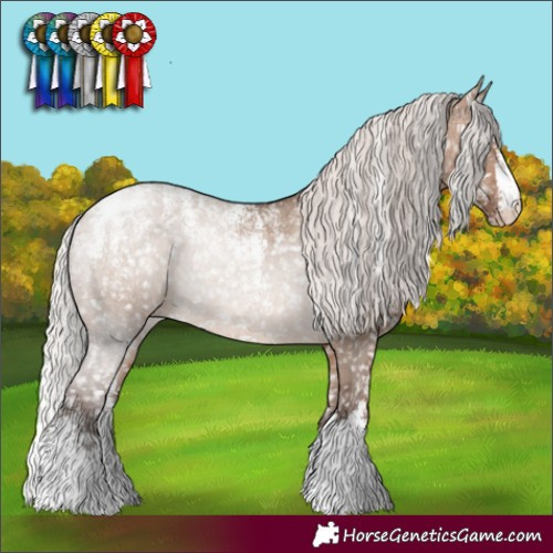 Horse Color:Powder White Silver Brown Dun Snowflake Varnish Rabicano 