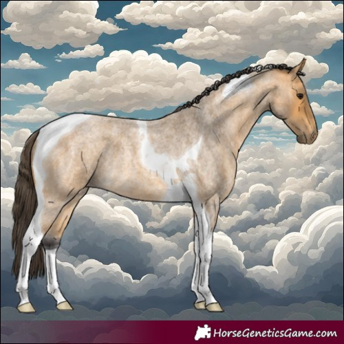Horse Color:Buckskin Roan Tobiano