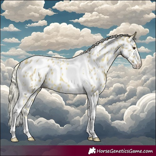 Horse Color:Watercolor Palomino Tobiano Appaloosa 