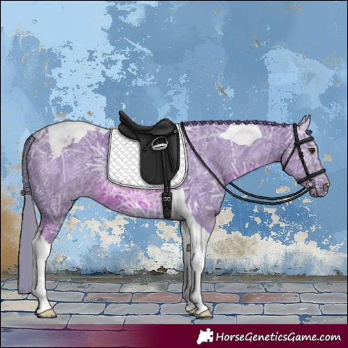 Horse Color:Watercolor Chestnut Ice Tobiano 