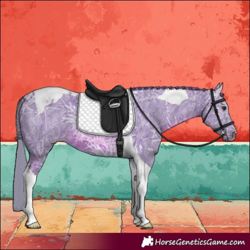 Horse Color:Watercolor Chestnut Ice Tobiano 