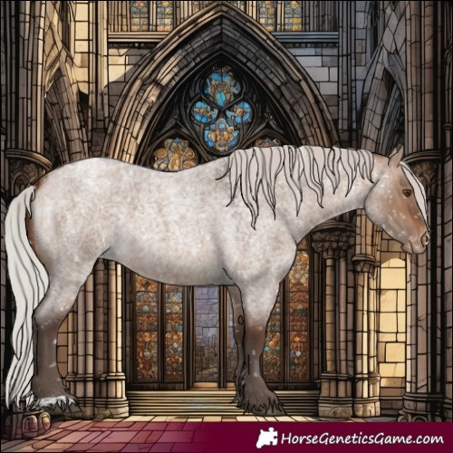 Horse Color:Silver Brown Roan Dun Snowflake Varnish