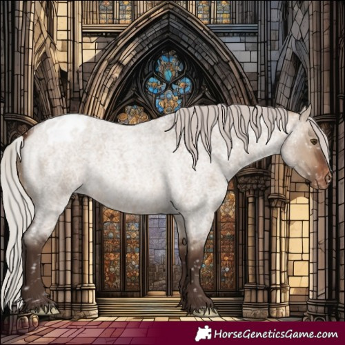 Horse Color:Silver Brown Roan Dun Snowflake Varnish