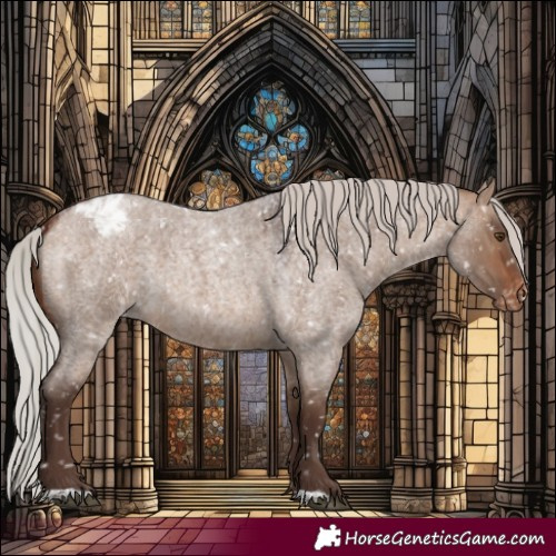 Horse Color:Silver Brown Roan Dun Snowflake Varnish