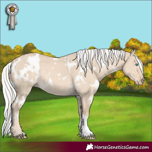 Horse Color:White Spotted Silver Smoky Creme Dun 