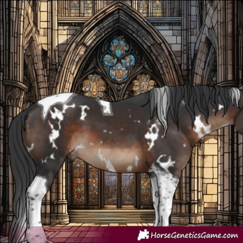 Horse Color:White Spotted Brown Tobiano