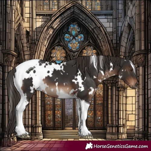 Horse Color:White Spotted Liver Chestnut Tobiano