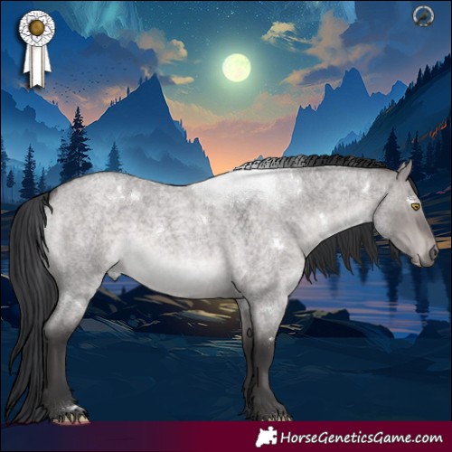 Horse Color:Platinum White Spotted Brown Roan Dun Rabicano 