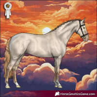 Horse Color:Gold Champagne Dun Tobiano 