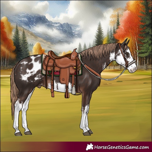 Horse Color:White Spotted Liver Chestnut Appaloosa 