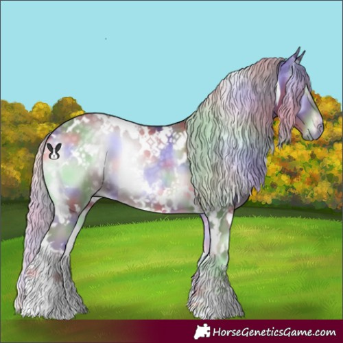 Horse Color:Nacre White Spotted Chocolate Silver Blue Onyx Chinchilla 
