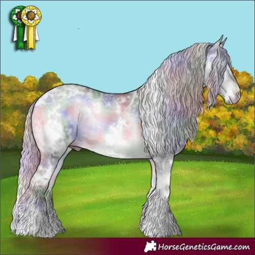 Horse Color:Nacre White Spotted Silver Blue Onyx Chinchilla Ice 