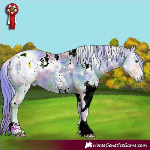 Horse Color:Nacre Watercolor White Spotted Red Onyx Chinchilla Ice 