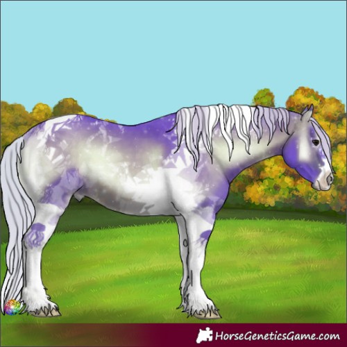 Horse Color:Watercolor Silver Brown Onyx Tobiano 