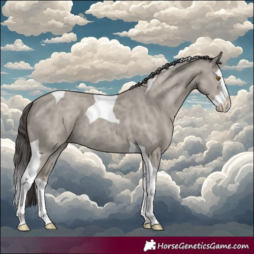 Horse Color:Classic Cream Champagne Splash Tobiano 