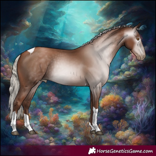 Horse Color:Gray Silver Black Pearl Tobiano 