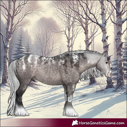 Horse Color:Powder White Platinum Silver Brown Dun Rabicano 