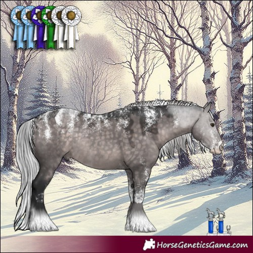 Horse Color:Powder White Platinum Silver Brown Dun Rabicano
