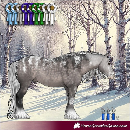 Horse Color:Powder White Platinum Silver Brown Dun Rabicano 